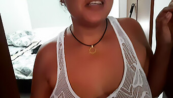 My Latina Stepmother Gives Me A Deep Throat Blowjob Before I Join An Orgy