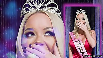 Miss America Starlet Tager På To Store Pikke I Gruppesex